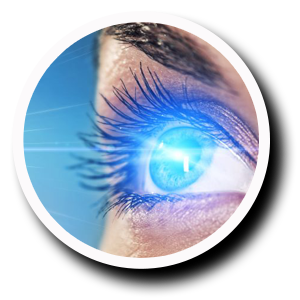Imagen de ojo con cirugia laser Lasik para correccion de miopia, astigmatismo e hipermetropia