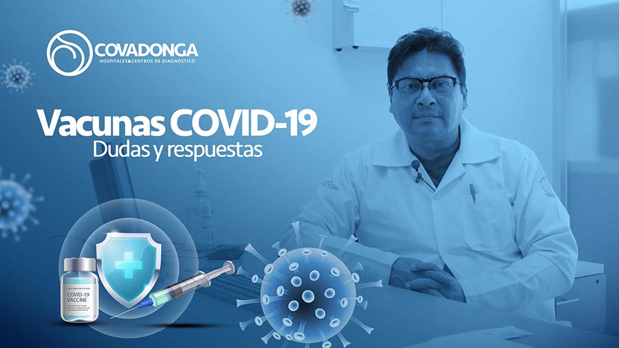 Doctor especialista en Alergologia con leyenda " Vacunas Covid-19"